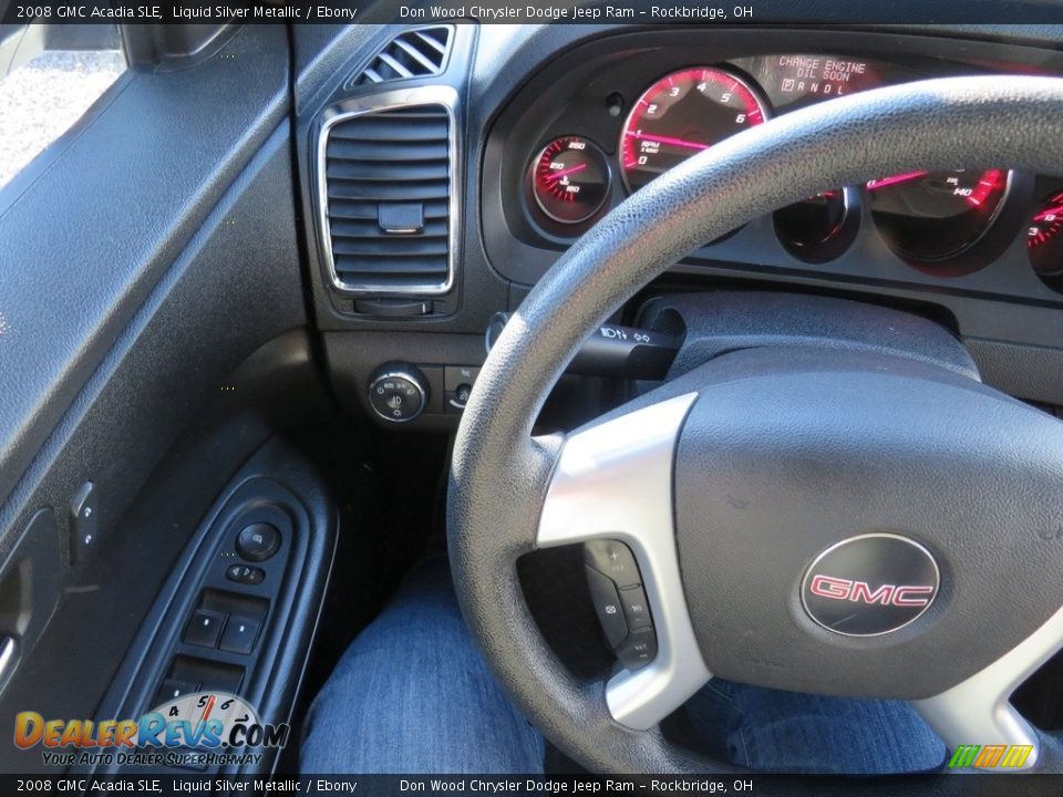 2008 GMC Acadia SLE Liquid Silver Metallic / Ebony Photo #27