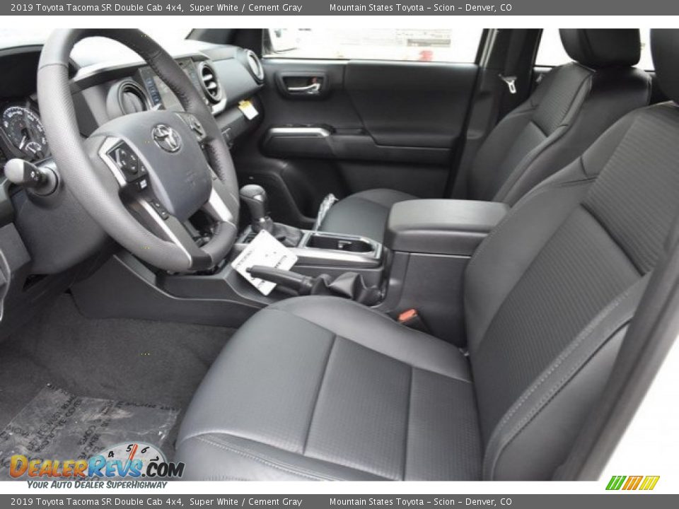 2019 Toyota Tacoma SR Double Cab 4x4 Super White / Cement Gray Photo #6