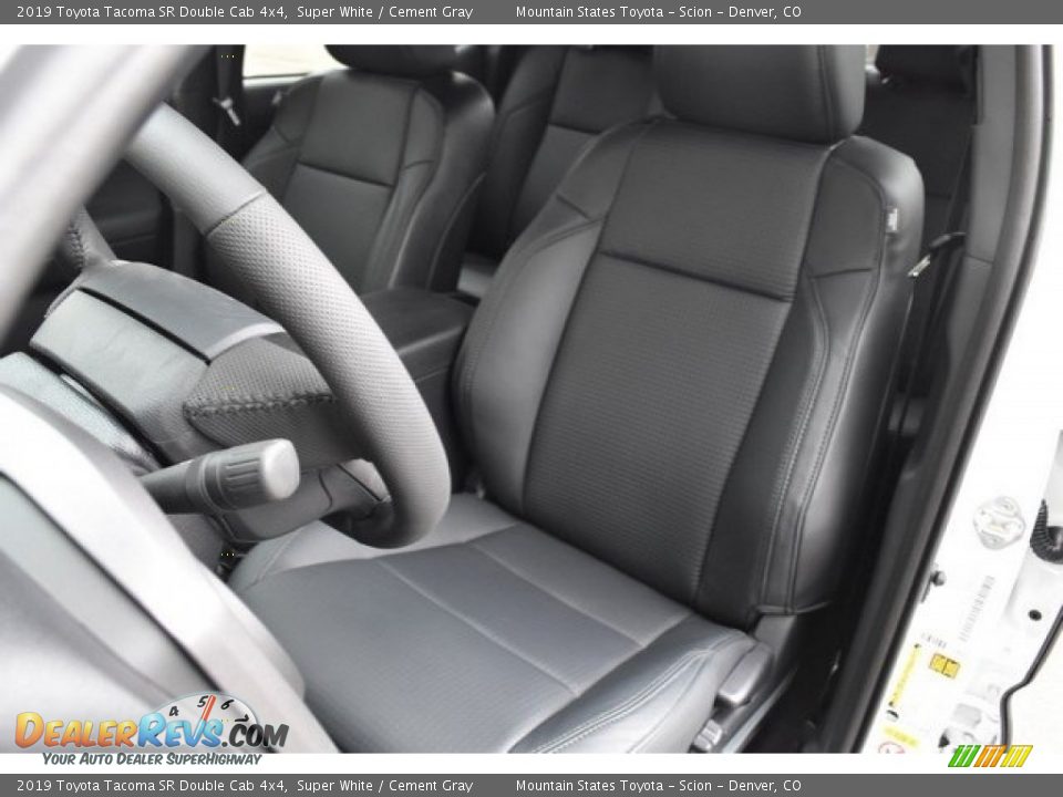 2019 Toyota Tacoma SR Double Cab 4x4 Super White / Cement Gray Photo #7