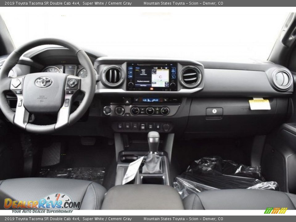 2019 Toyota Tacoma SR Double Cab 4x4 Super White / Cement Gray Photo #8