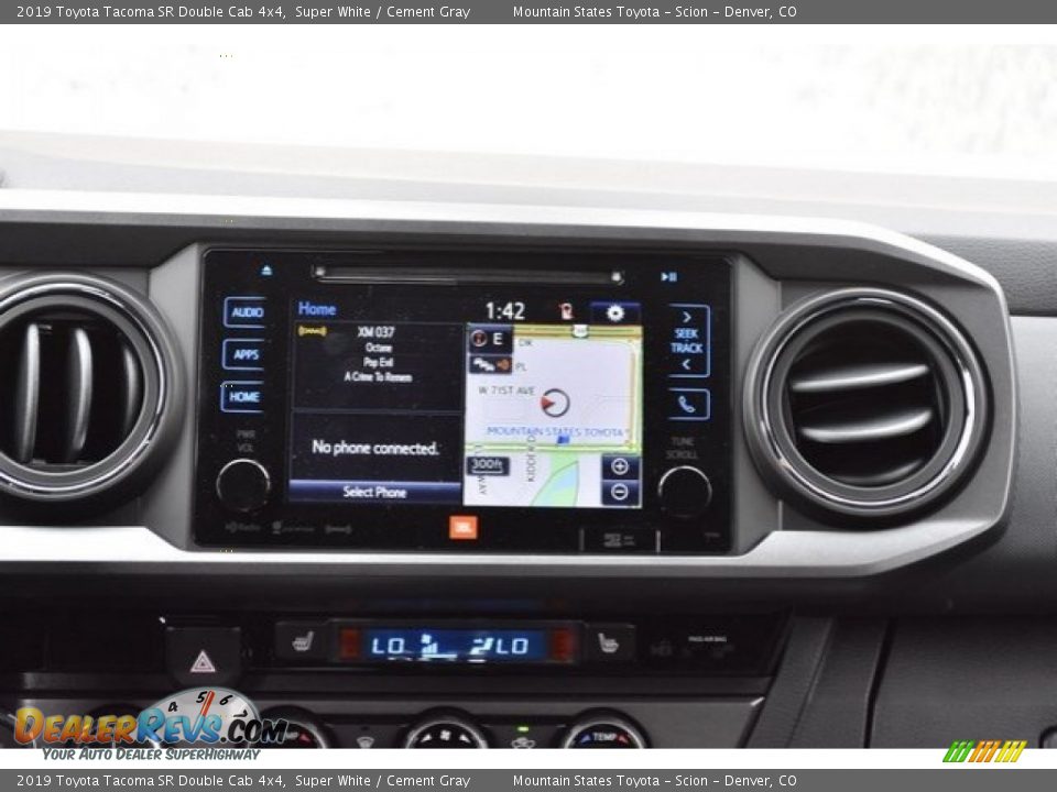 2019 Toyota Tacoma SR Double Cab 4x4 Super White / Cement Gray Photo #10