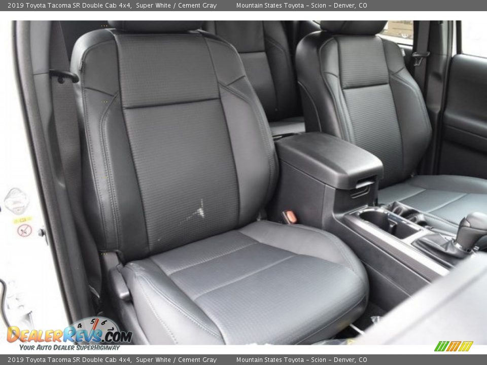2019 Toyota Tacoma SR Double Cab 4x4 Super White / Cement Gray Photo #13