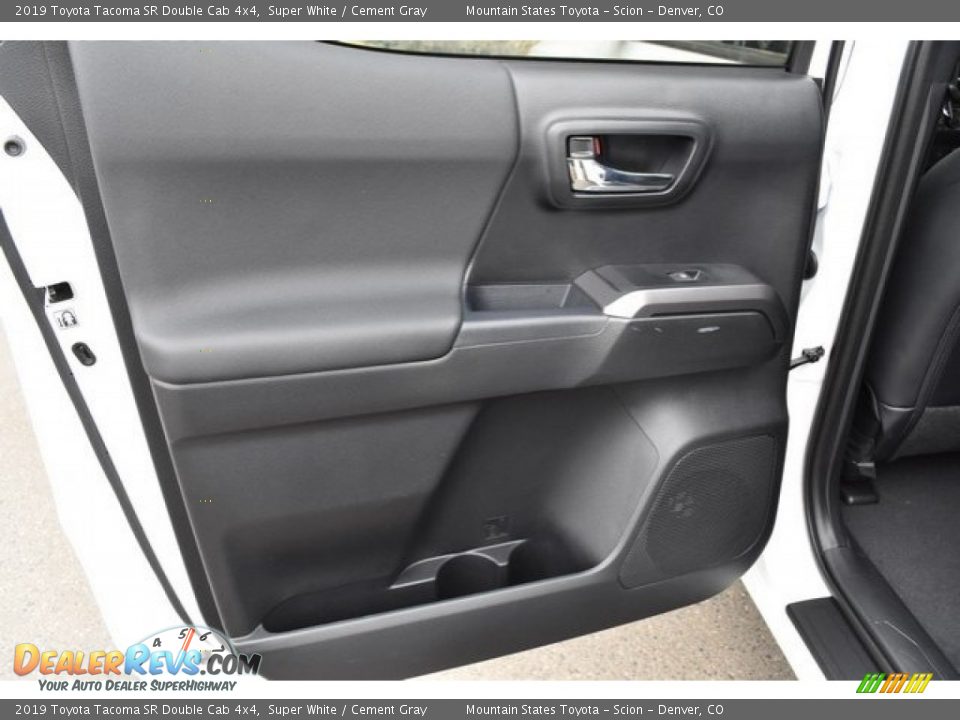 2019 Toyota Tacoma SR Double Cab 4x4 Super White / Cement Gray Photo #21
