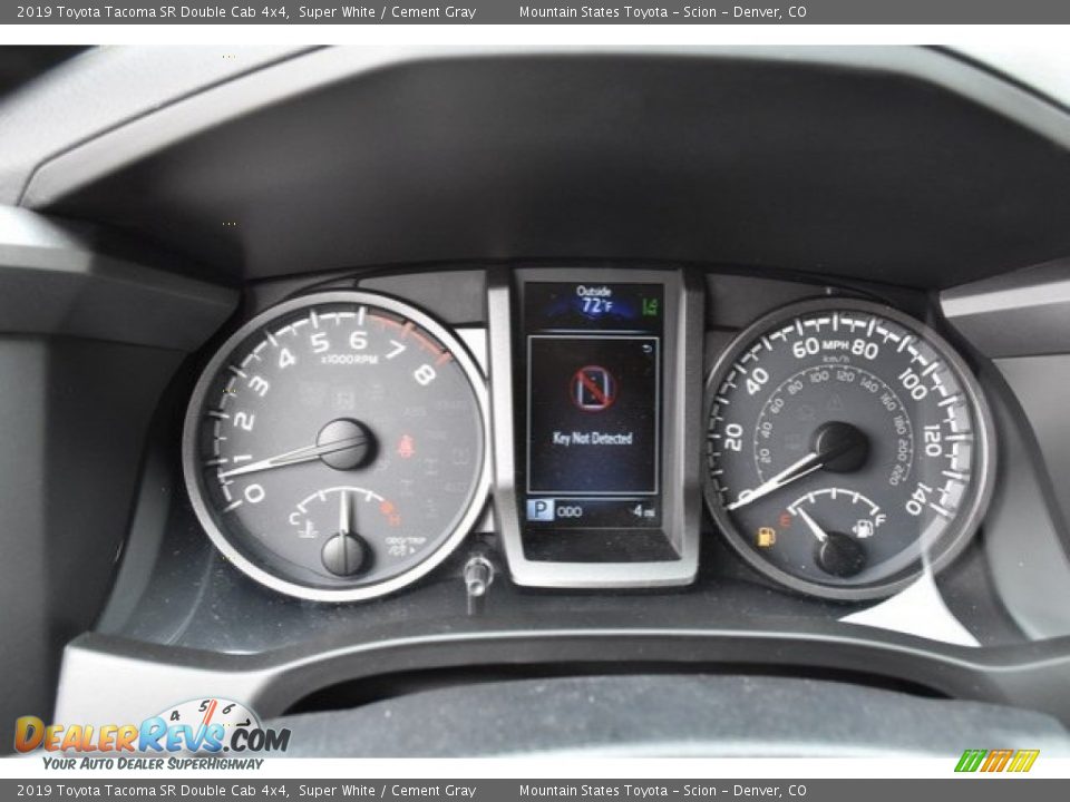 2019 Toyota Tacoma SR Double Cab 4x4 Super White / Cement Gray Photo #28
