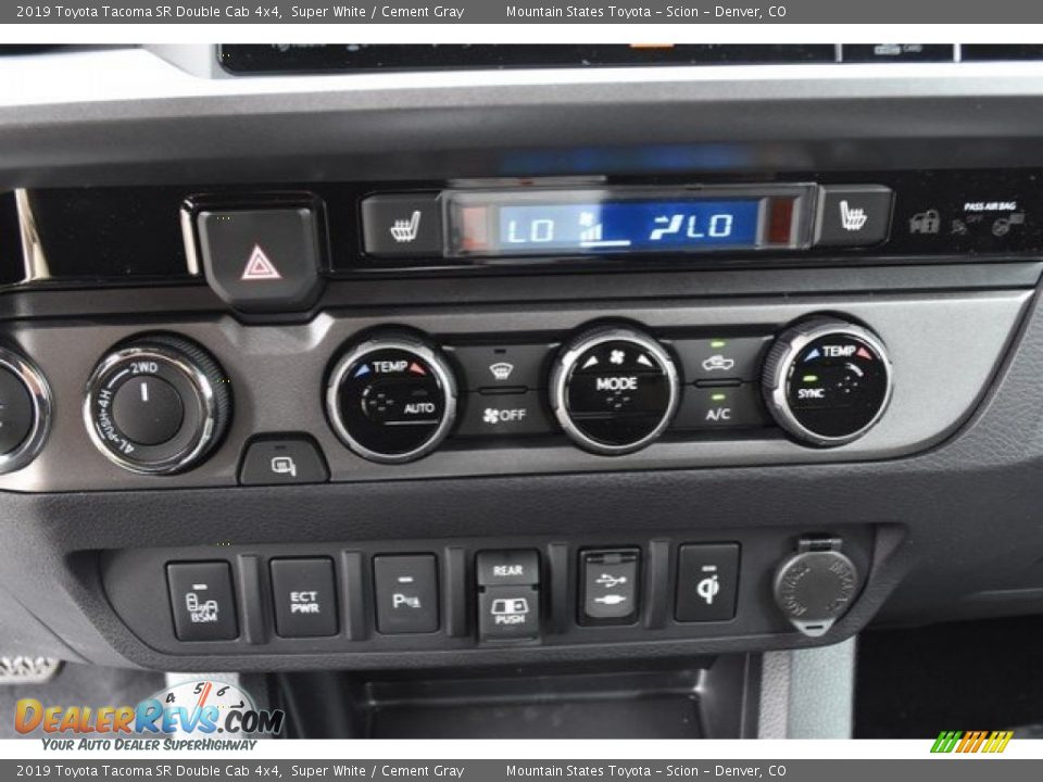 2019 Toyota Tacoma SR Double Cab 4x4 Super White / Cement Gray Photo #29