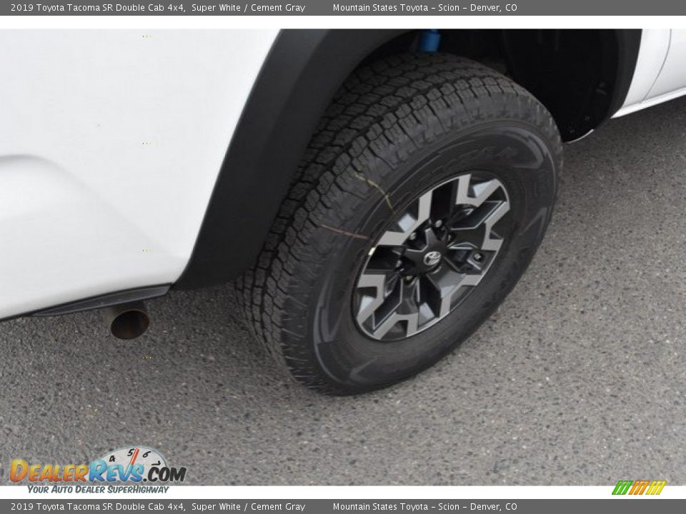 2019 Toyota Tacoma SR Double Cab 4x4 Super White / Cement Gray Photo #34