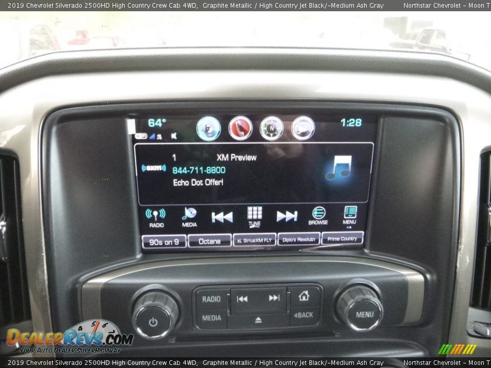 2019 Chevrolet Silverado 2500HD High Country Crew Cab 4WD Graphite Metallic / High Country Jet Black/­Medium Ash Gray Photo #17