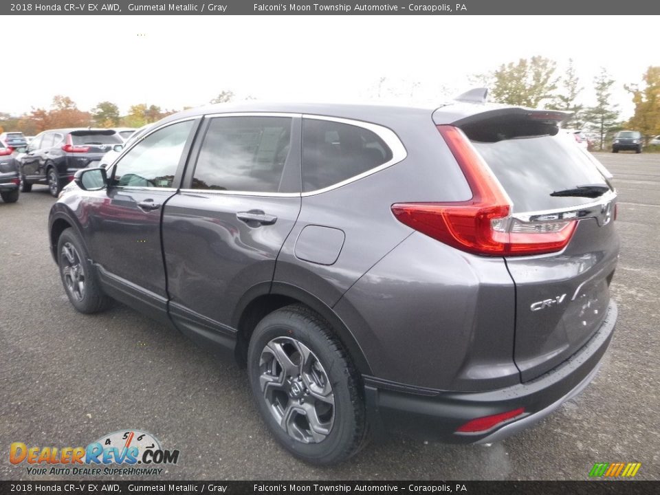 2018 Honda CR-V EX AWD Gunmetal Metallic / Gray Photo #2