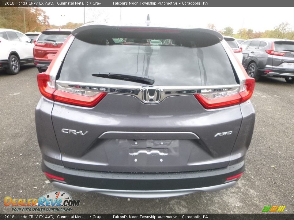 2018 Honda CR-V EX AWD Gunmetal Metallic / Gray Photo #3