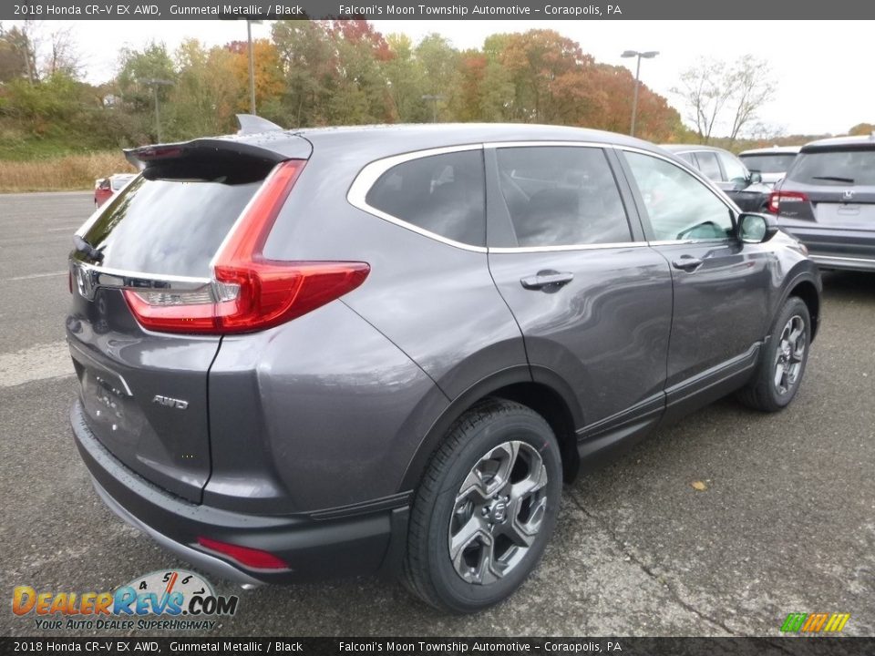 2018 Honda CR-V EX AWD Gunmetal Metallic / Black Photo #4