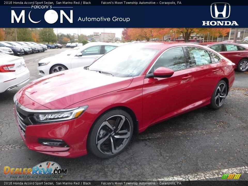 2018 Honda Accord Sport Sedan San Marino Red / Black Photo #1