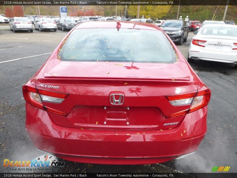 2018 Honda Accord Sport Sedan San Marino Red / Black Photo #3