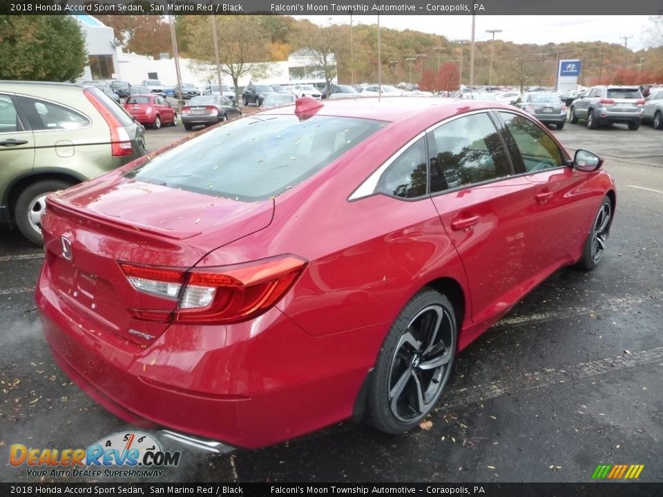2018 Honda Accord Sport Sedan San Marino Red / Black Photo #4