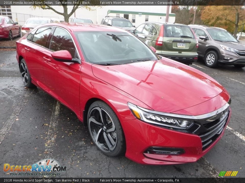 2018 Honda Accord Sport Sedan San Marino Red / Black Photo #5