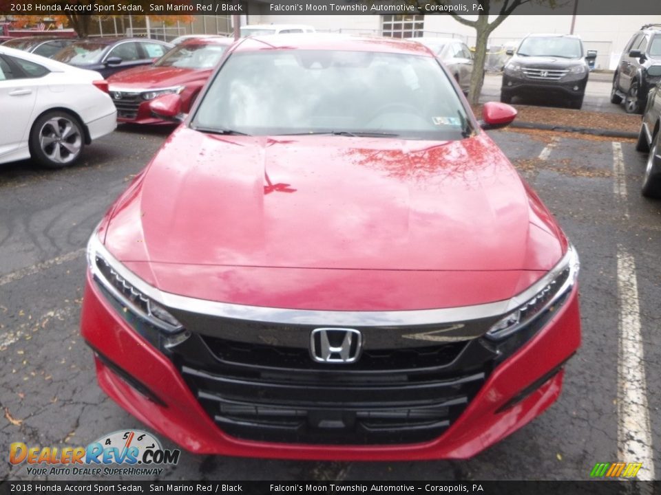 2018 Honda Accord Sport Sedan San Marino Red / Black Photo #6