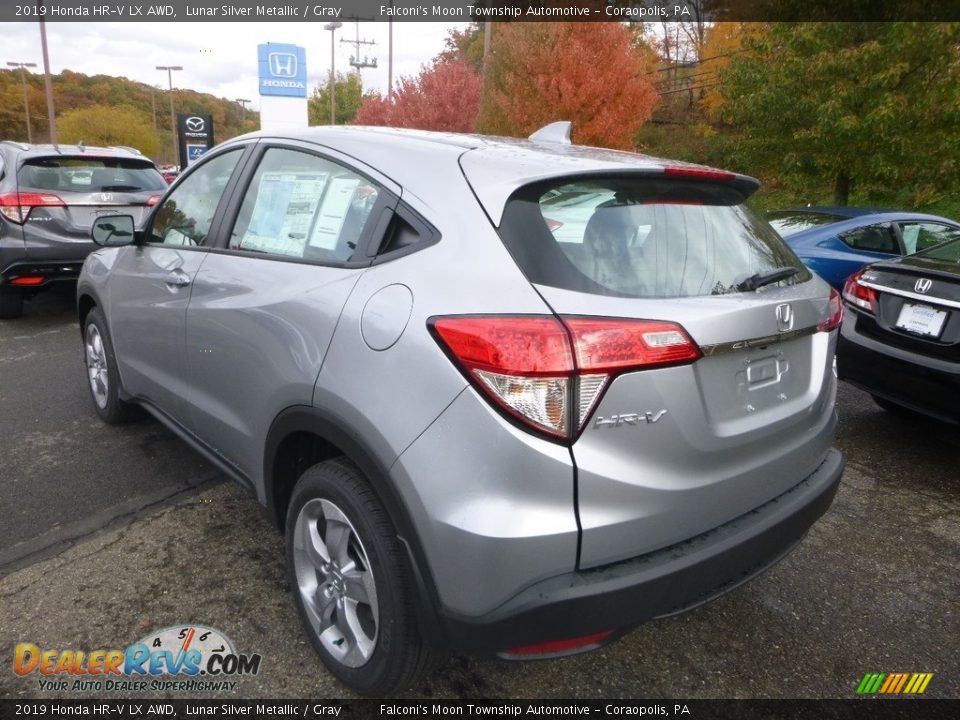 2019 Honda HR-V LX AWD Lunar Silver Metallic / Gray Photo #3