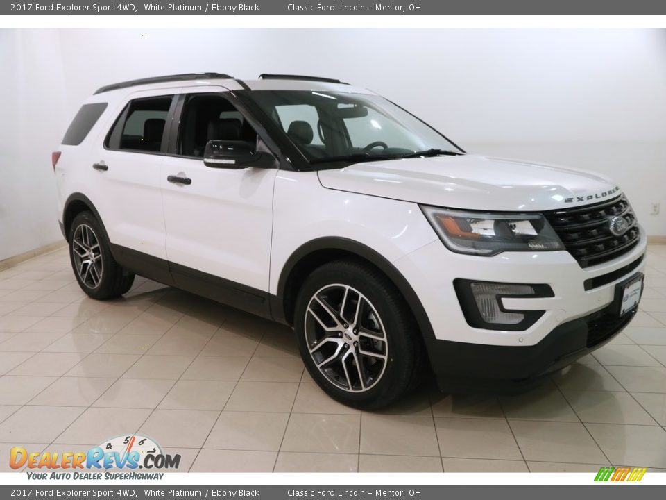 2017 Ford Explorer Sport 4WD White Platinum / Ebony Black Photo #1