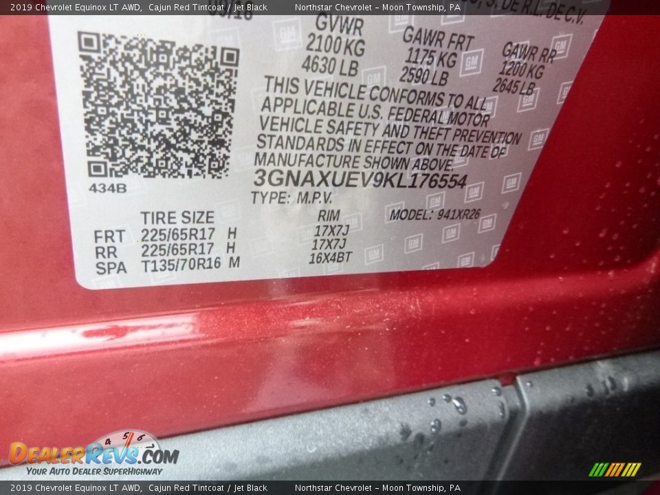 2019 Chevrolet Equinox LT AWD Cajun Red Tintcoat / Jet Black Photo #15