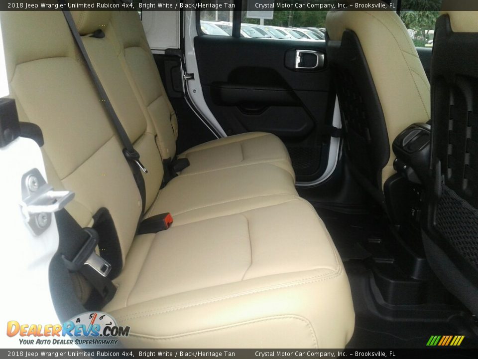 2018 Jeep Wrangler Unlimited Rubicon 4x4 Bright White / Black/Heritage Tan Photo #11