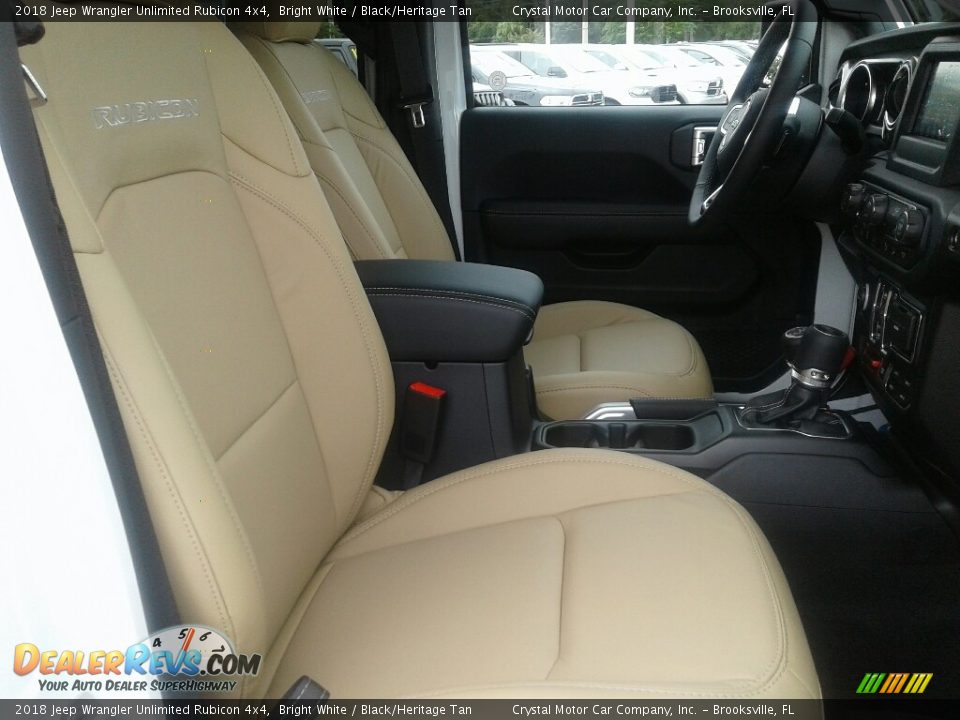 2018 Jeep Wrangler Unlimited Rubicon 4x4 Bright White / Black/Heritage Tan Photo #12