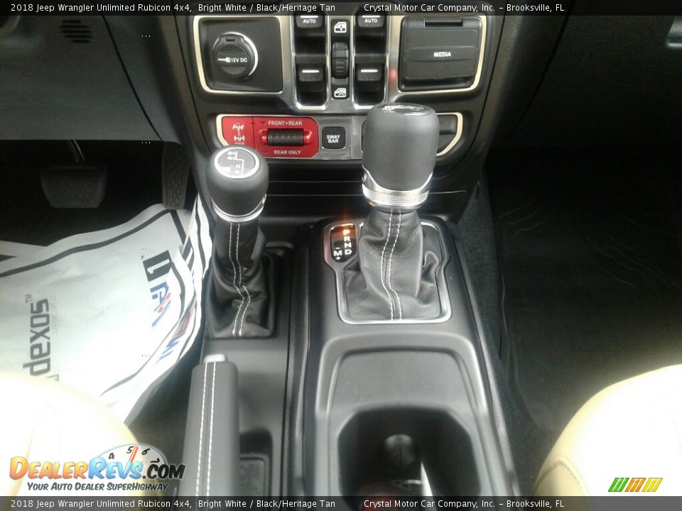 2018 Jeep Wrangler Unlimited Rubicon 4x4 Bright White / Black/Heritage Tan Photo #16