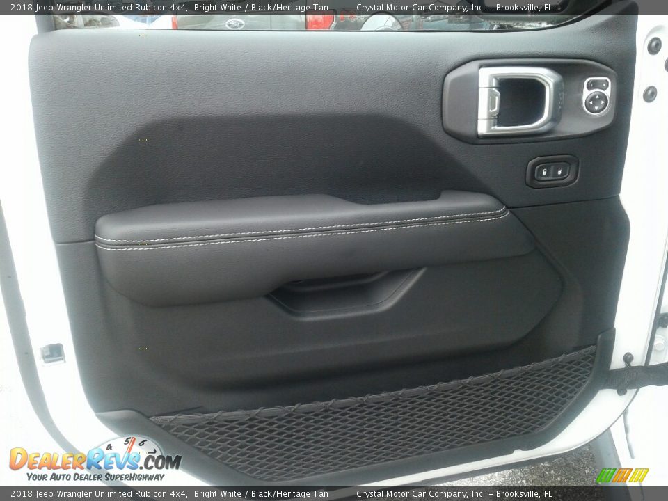 2018 Jeep Wrangler Unlimited Rubicon 4x4 Bright White / Black/Heritage Tan Photo #17