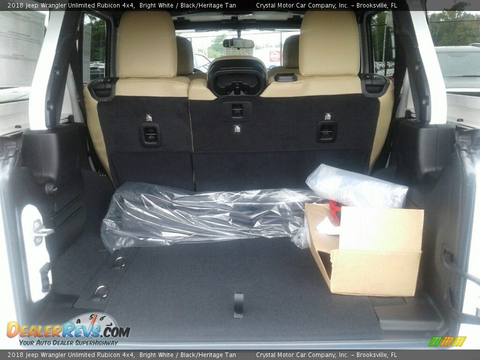 2018 Jeep Wrangler Unlimited Rubicon 4x4 Bright White / Black/Heritage Tan Photo #19
