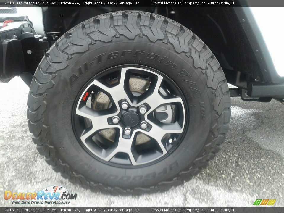 2018 Jeep Wrangler Unlimited Rubicon 4x4 Bright White / Black/Heritage Tan Photo #20