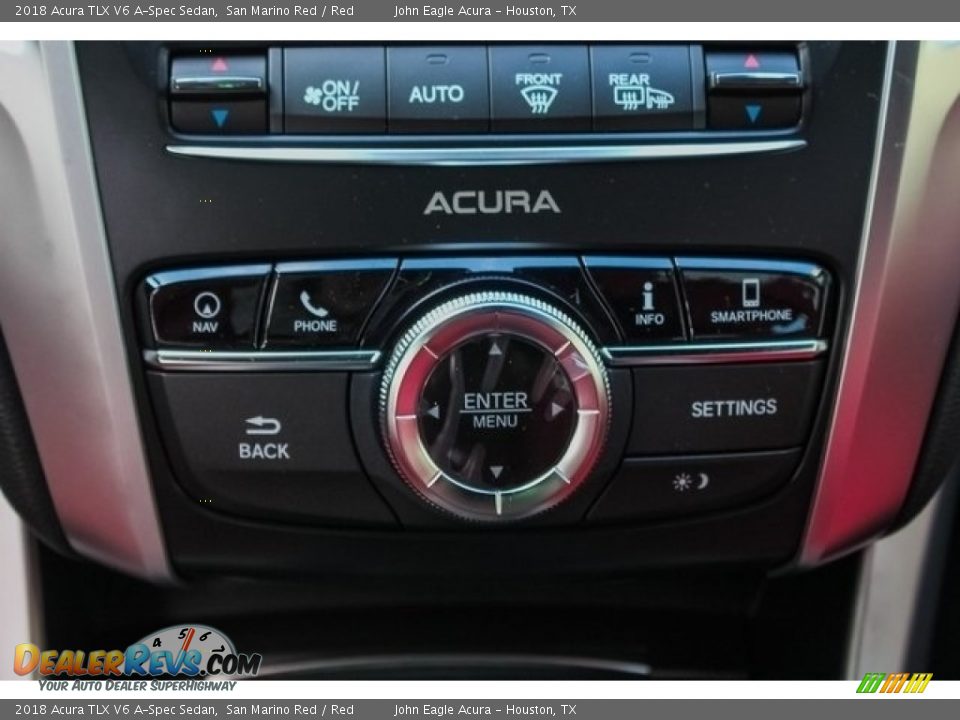 2018 Acura TLX V6 A-Spec Sedan San Marino Red / Red Photo #24