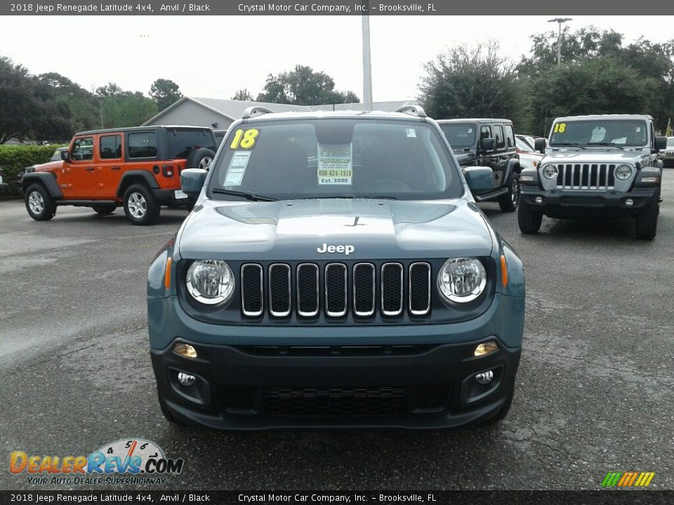 2018 Jeep Renegade Latitude 4x4 Anvil / Black Photo #8