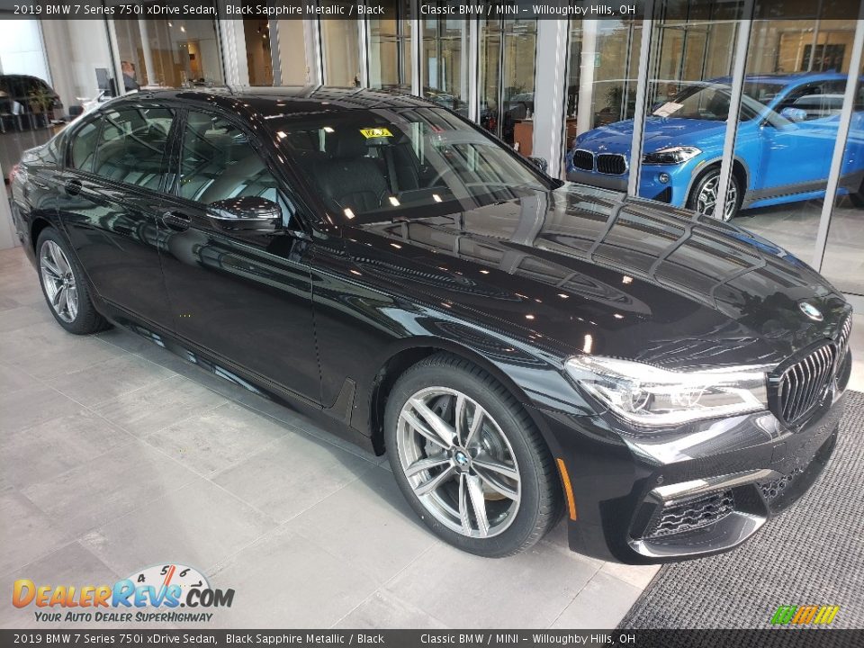 2019 BMW 7 Series 750i xDrive Sedan Black Sapphire Metallic / Black Photo #1
