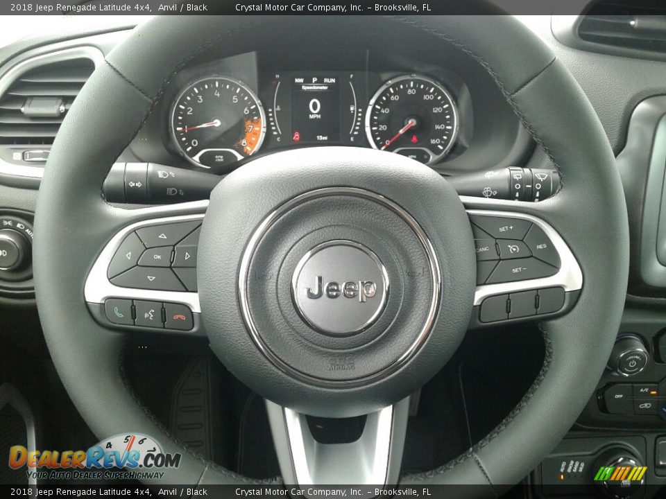 2018 Jeep Renegade Latitude 4x4 Anvil / Black Photo #14