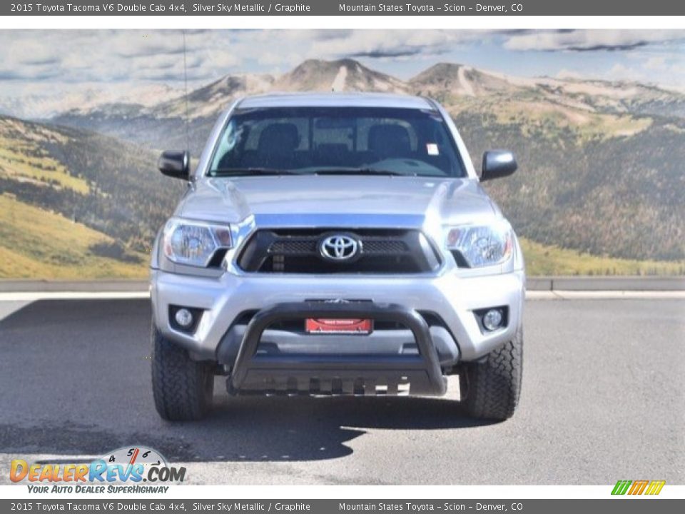 2015 Toyota Tacoma V6 Double Cab 4x4 Silver Sky Metallic / Graphite Photo #4