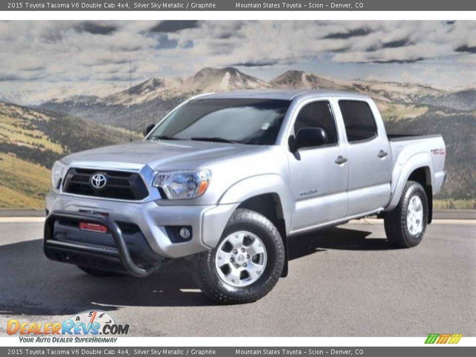 2015 Toyota Tacoma V6 Double Cab 4x4 Silver Sky Metallic / Graphite Photo #5