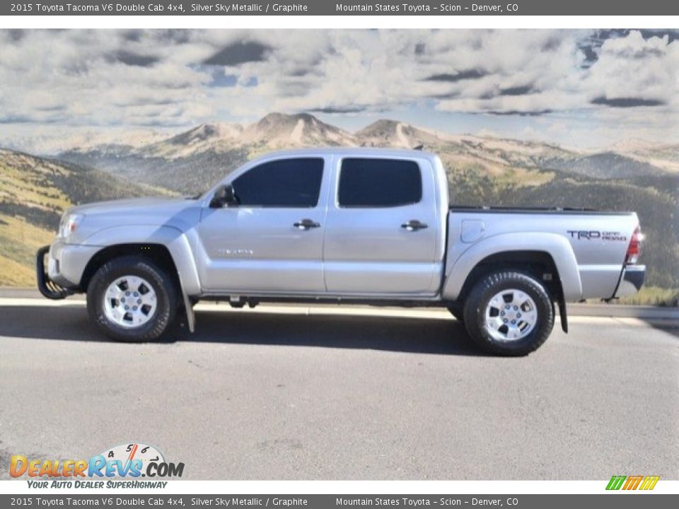 2015 Toyota Tacoma V6 Double Cab 4x4 Silver Sky Metallic / Graphite Photo #6