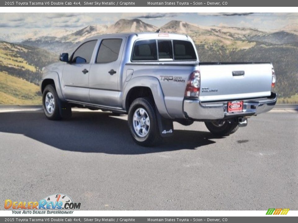 2015 Toyota Tacoma V6 Double Cab 4x4 Silver Sky Metallic / Graphite Photo #8