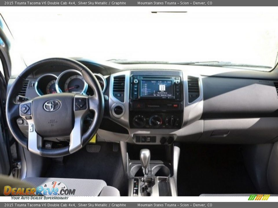 2015 Toyota Tacoma V6 Double Cab 4x4 Silver Sky Metallic / Graphite Photo #13