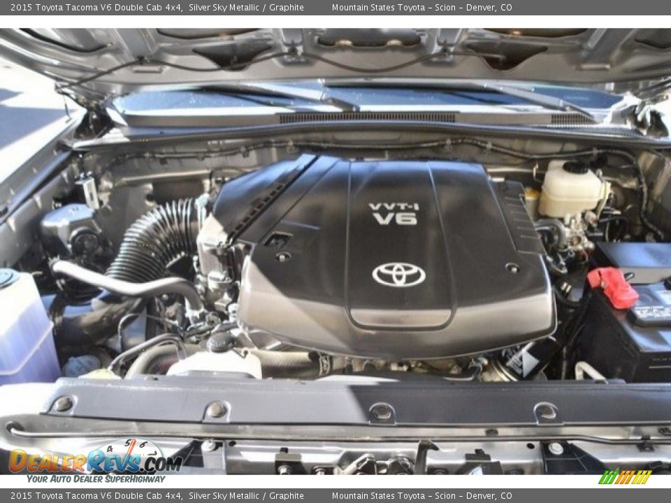 2015 Toyota Tacoma V6 Double Cab 4x4 Silver Sky Metallic / Graphite Photo #27
