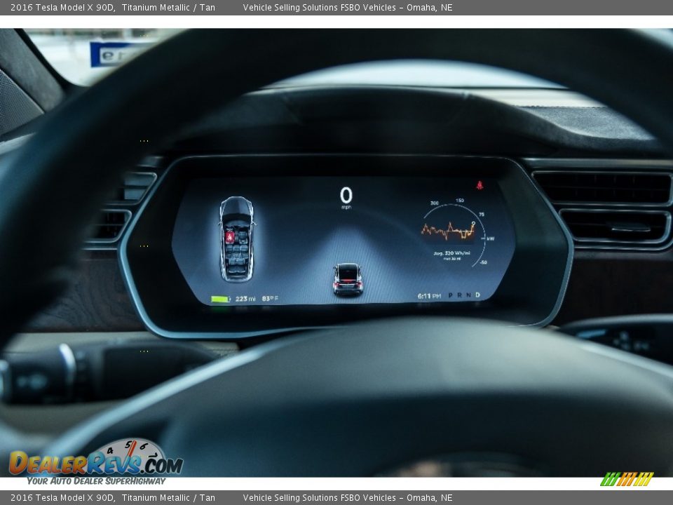 2016 Tesla Model X 90D Titanium Metallic / Tan Photo #4