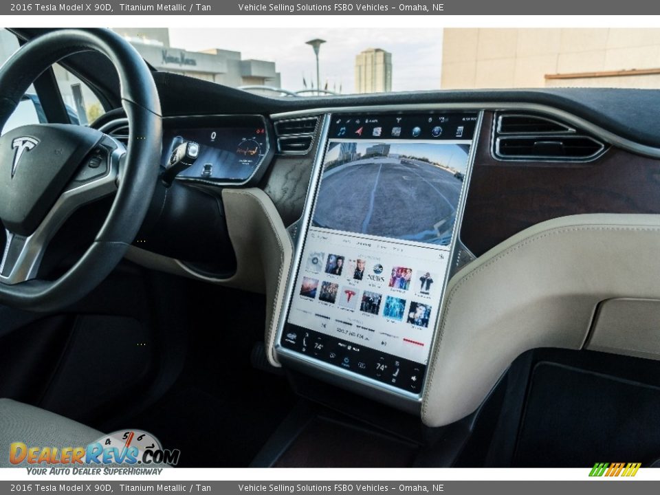 2016 Tesla Model X 90D Titanium Metallic / Tan Photo #5