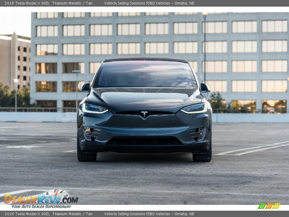 2016 Tesla Model X 90D Titanium Metallic / Tan Photo #7