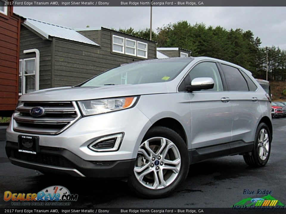 2017 Ford Edge Titanium AWD Ingot Silver Metallic / Ebony Photo #1