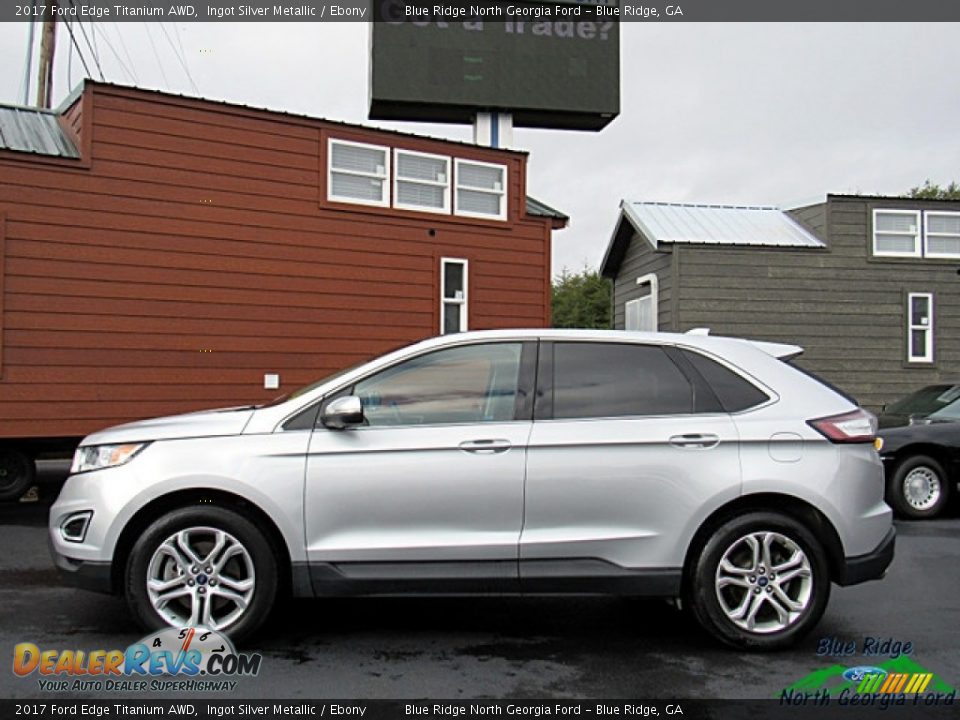 2017 Ford Edge Titanium AWD Ingot Silver Metallic / Ebony Photo #2