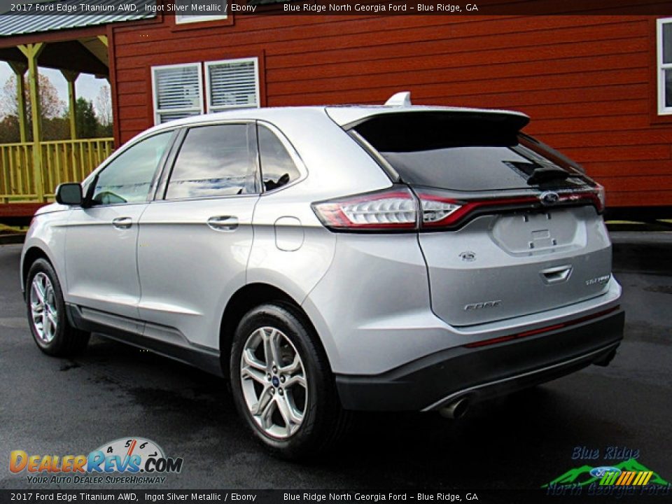 2017 Ford Edge Titanium AWD Ingot Silver Metallic / Ebony Photo #3