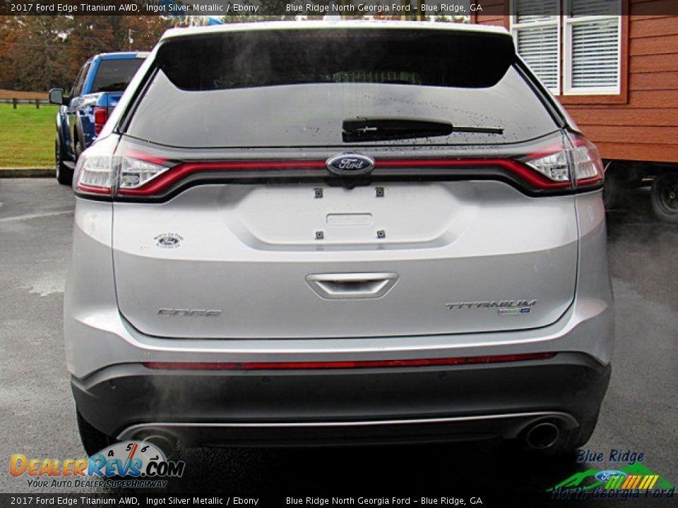 2017 Ford Edge Titanium AWD Ingot Silver Metallic / Ebony Photo #4