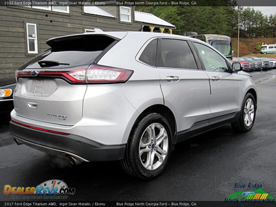 2017 Ford Edge Titanium AWD Ingot Silver Metallic / Ebony Photo #5
