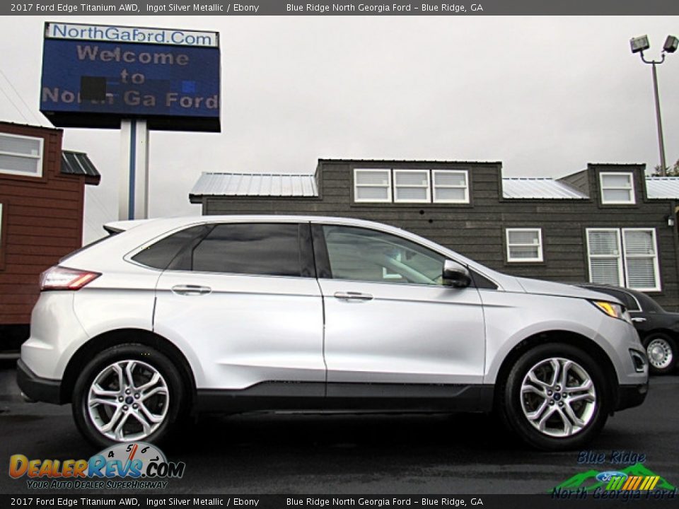 2017 Ford Edge Titanium AWD Ingot Silver Metallic / Ebony Photo #6