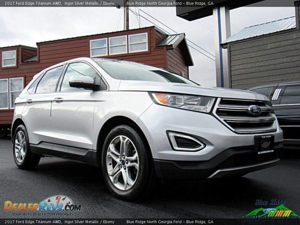 2017 Ford Edge Titanium AWD Ingot Silver Metallic / Ebony Photo #7