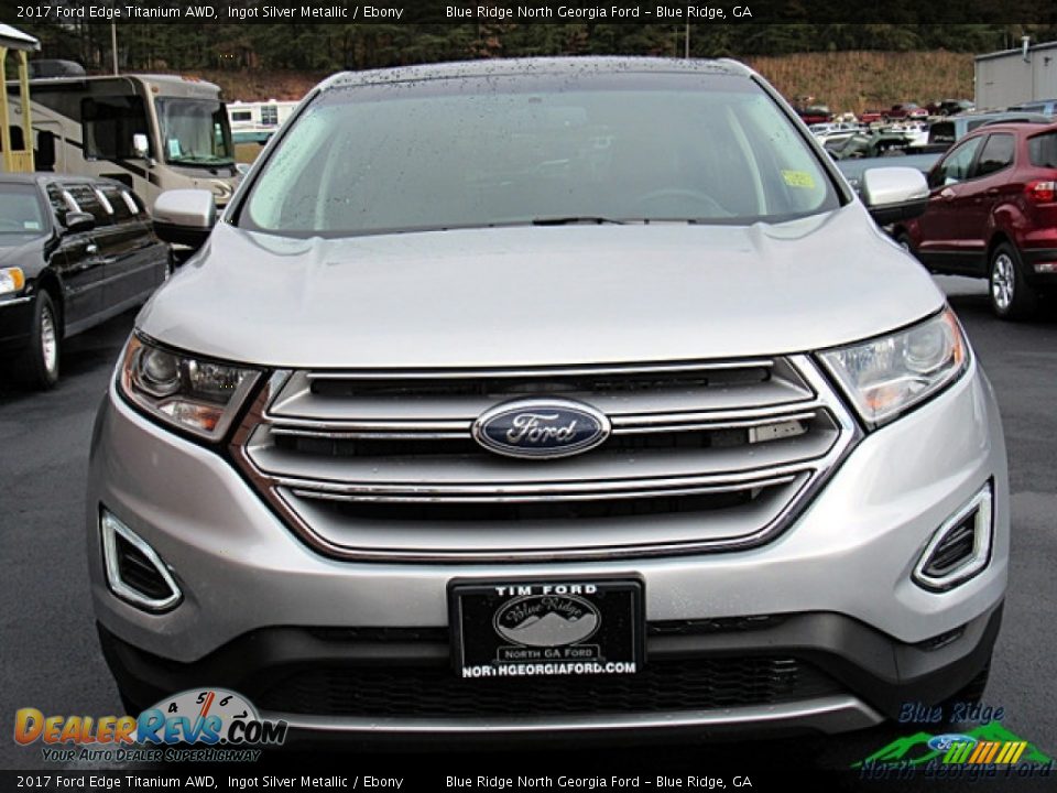 2017 Ford Edge Titanium AWD Ingot Silver Metallic / Ebony Photo #8