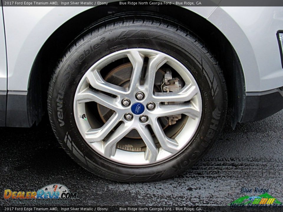 2017 Ford Edge Titanium AWD Ingot Silver Metallic / Ebony Photo #9